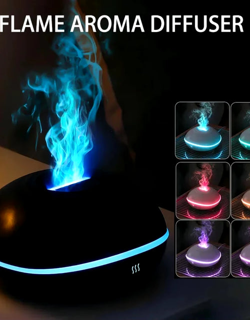 Load image into Gallery viewer, New Mini Flame Lamp Air Humidifier with Essential Oil Scent Diffuser - Ultrasonic Mist Generator for Aromatherapy - 7 Color LED
