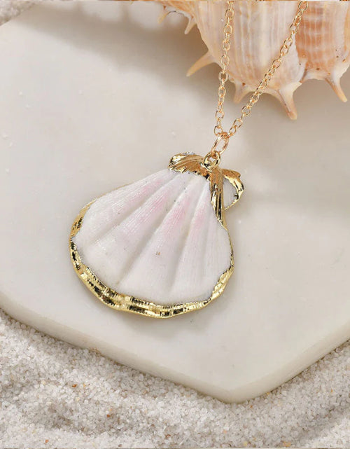 Load image into Gallery viewer, Heartbeats Seashell Necklace Set of 3 – Natural Ocean-Inspired Jewelry
