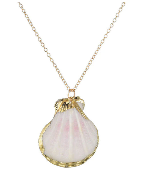 Load image into Gallery viewer, Heartbeats Seashell Necklace Set of 3 – Natural Ocean-Inspired Jewelry
