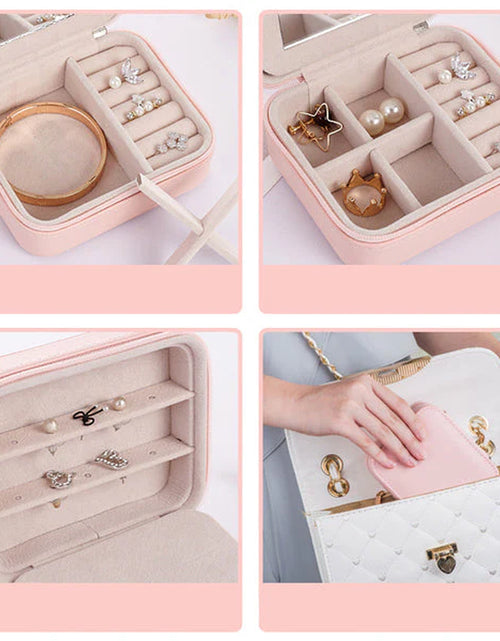 Load image into Gallery viewer, Cool Jewels Palm-Sized Compact Jewelry Box
