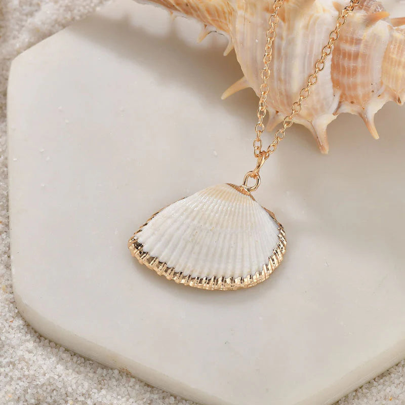 Heartbeats Seashell Necklace Set of 3 – Natural Ocean-Inspired Jewelry