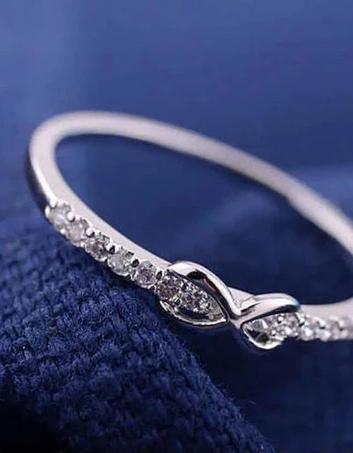 Load image into Gallery viewer, Infinite Love Ring – Sterling Silver with CZ Diamonds
