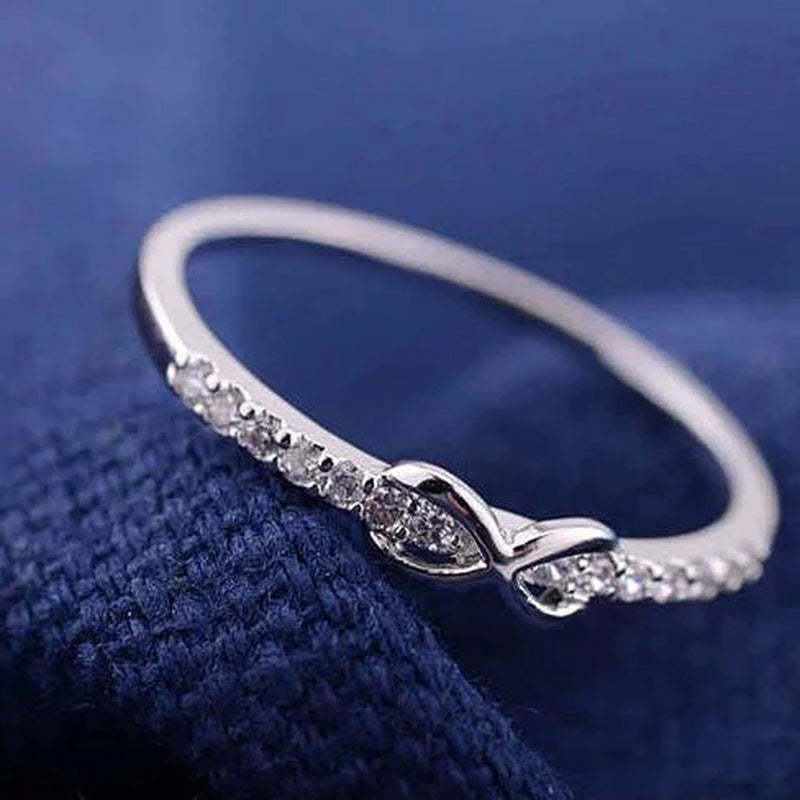 Infinite Love Ring – Sterling Silver with CZ Diamonds