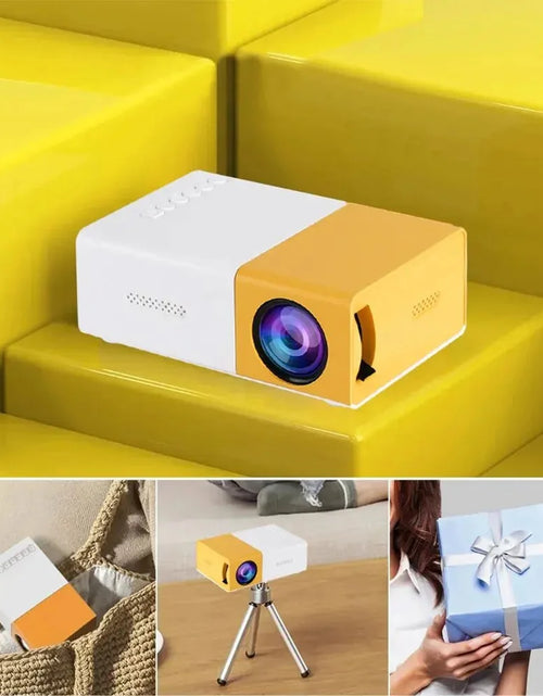 Load image into Gallery viewer, Mini Projector, Wifi Projector Support 1080P Portable Movie Projector, Phone Can Connect to Movie Wirelessly, Compatible with Smartphone/ Tablet/ Laptop/ TV Stick/ USB Drive
