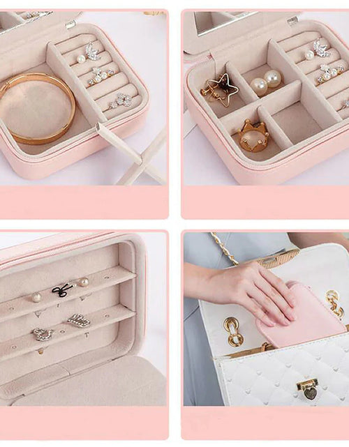 Load image into Gallery viewer, Cool Jewels Palm-Sized Compact Jewelry Box
